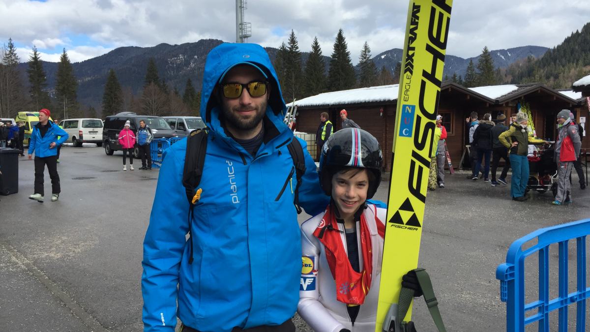 Slika: Julijan Smid s trenerjem Urošom Smolejem